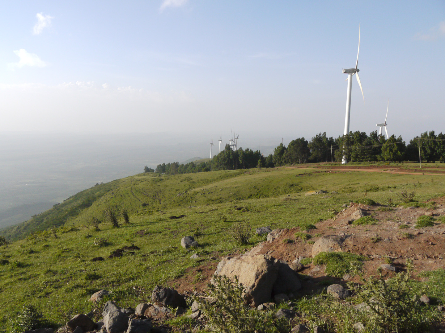 Ngong hills with turbines